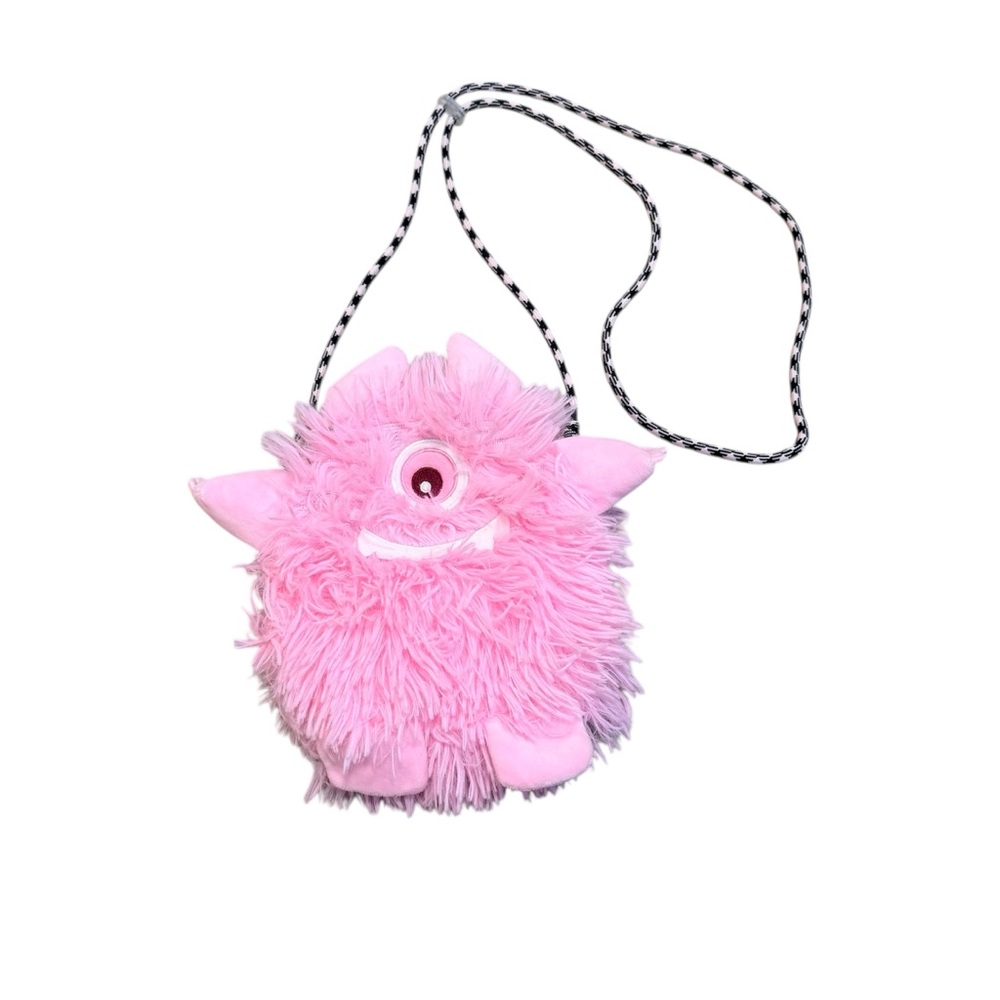 Silly furry cyclops monster bag